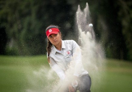 DAJ_20190811_09 Mary Parsons Austin Connelly participe à la ronde finale en golf aux Jeux panaméricains de Lima, au Pérou, le 11 août 2019. Photo : David Jackson/COC