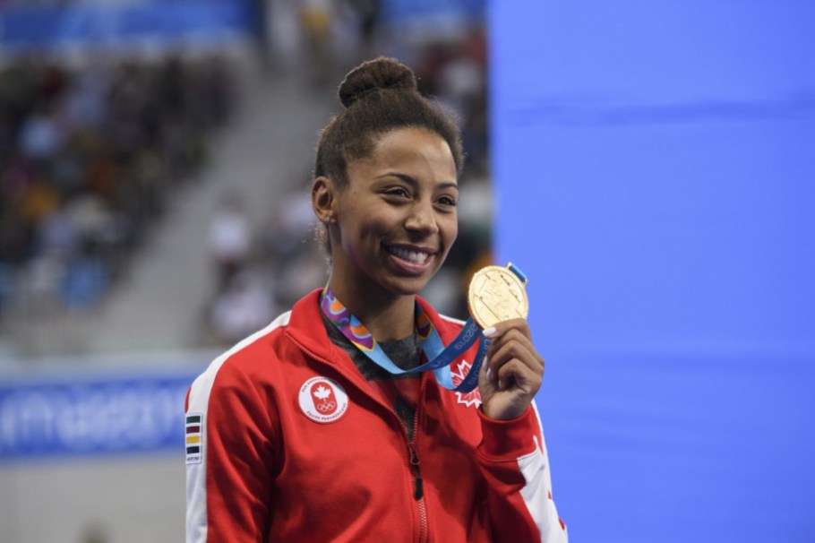 VEP_20190805_101 Jennifer Abel remporte l'or au 3 m individuel aux Jeux panaméricains de Lima, au Pérou, le 5 août 2019. Photo : Vincent Ethier/COC