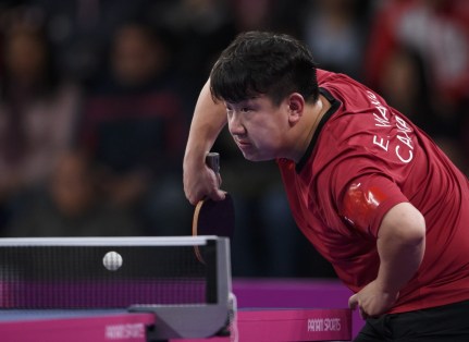 VEP_20190805_130 Eugene Wang participe à la finale pour l'or en tennis de table aux Jeux panaméricains de Lima, au Pérou, le 5 août 2019. Photo : Vincent Ethier/COC