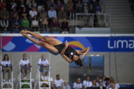 VEP_20190805_96 Jennifer Abel lors de la finale du 3 m individuel aux Jeux panaméricains de Lima, au Pérou, le 5 août 2019. Photo : Vincent Ethier/COC