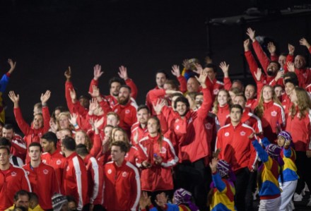VEP_20190811_41 Équipe Canada à la cérémonie de fermeture aux Jeux panaméricains de Lima, au Pérou, le 11 août 2019. Photo : Vincent Ethier/COC