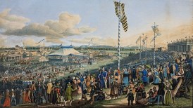 Courses de chevaux à l'Oktoberfest de Munich en 1823 (photo: BR.de)