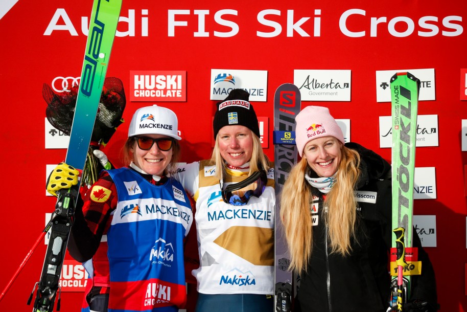 Podium féminin de ski cross