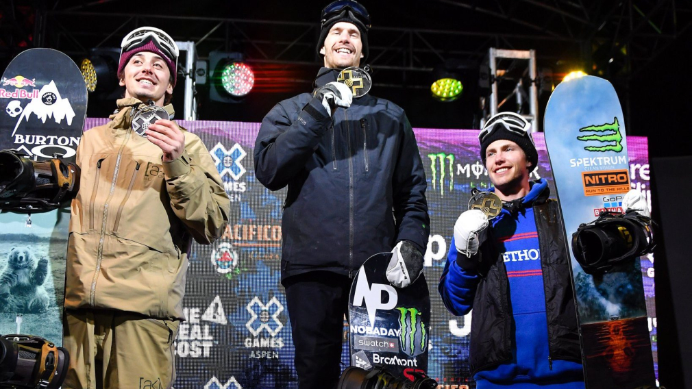 Mark McMorris et Max Parrot sur le podium