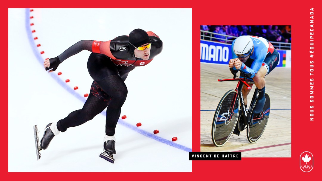 Photomontage : Vincent de Haître patine, et fait du vélo sur piste