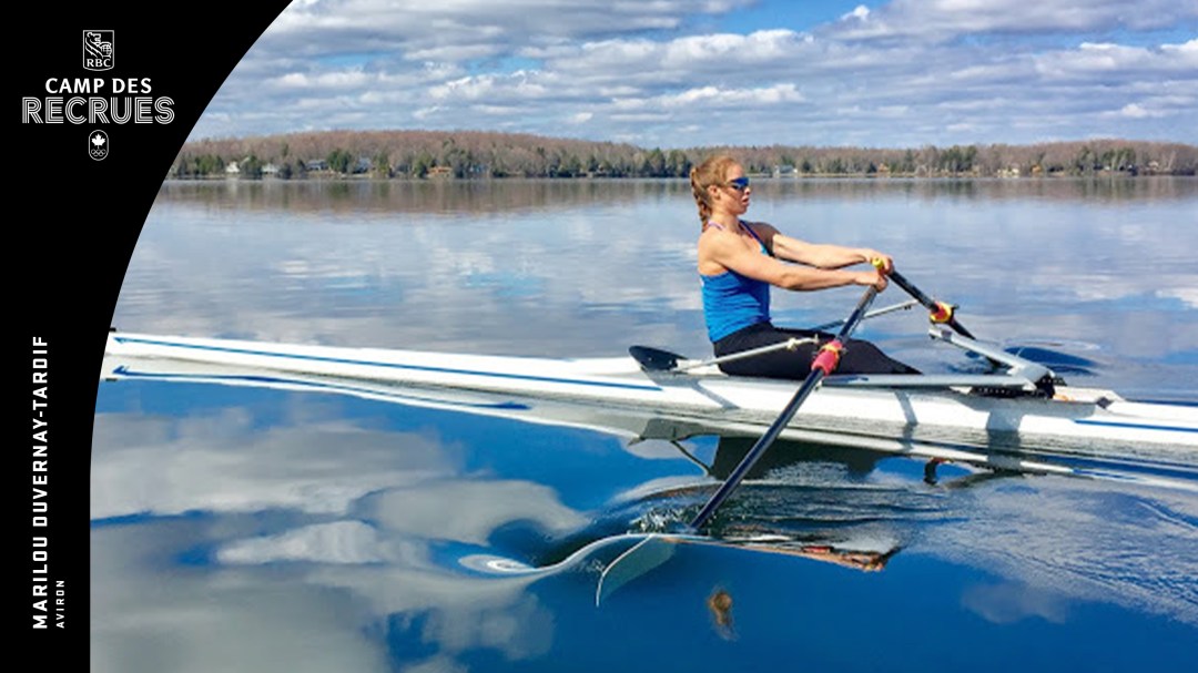 Marilou Duvernay-Tardif en action en aviron