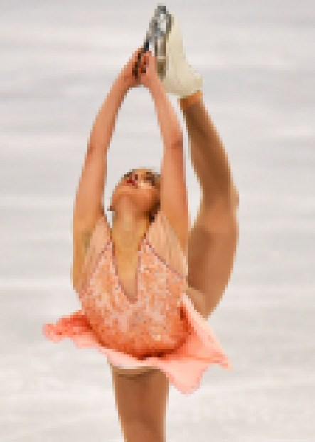 Madeline Schizas MMadeline Schizas du Canada durant le programme libre féminin aux Championnats du monde de patinage artistique à Stockholm, en Suède,Vendredi 26 mars 2021 (AP Photo/Martin Meissner)