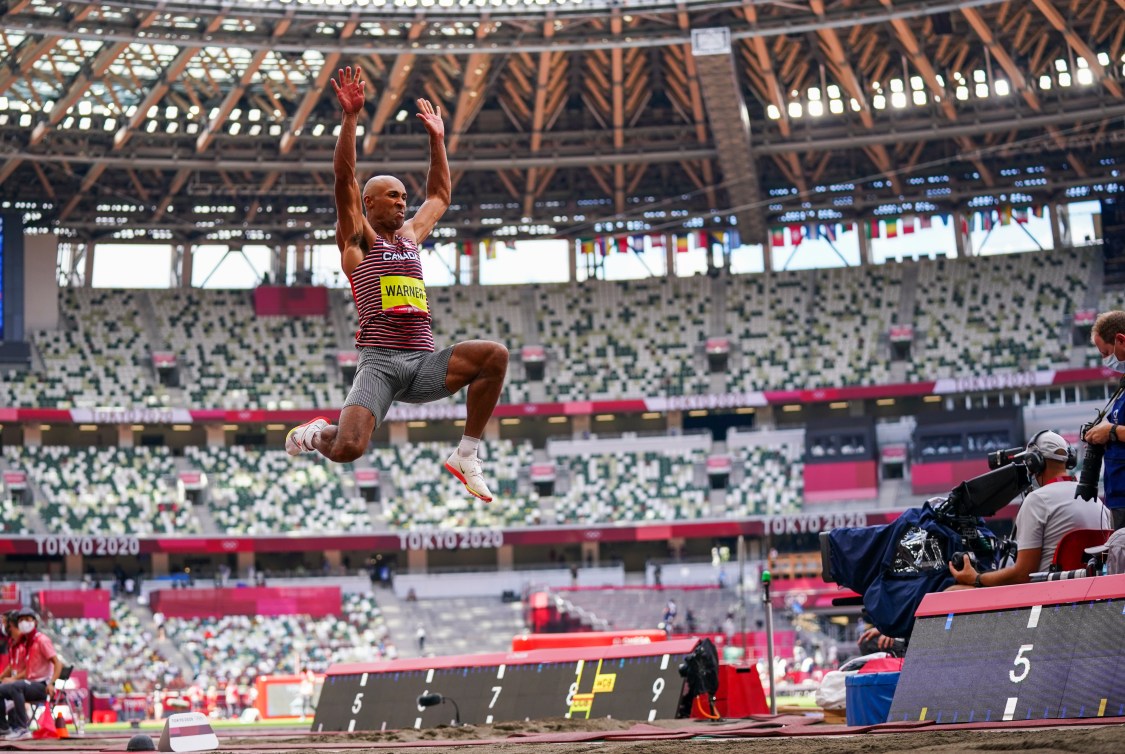 Damian Warner au saut en longueur