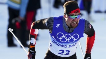 Un fondeur en action