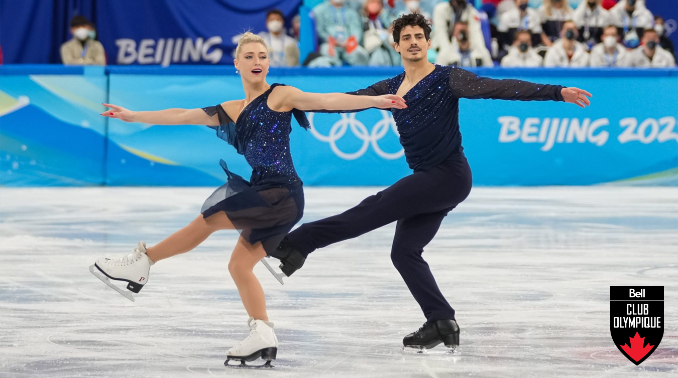 Man and woman figure skating