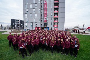 Photo d'Équipe Canada avant la cérémonie d'ouverture de Santiago 2023