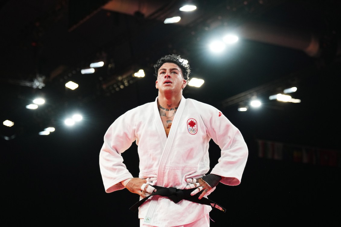 Shady Elnahas sur le tatami.
