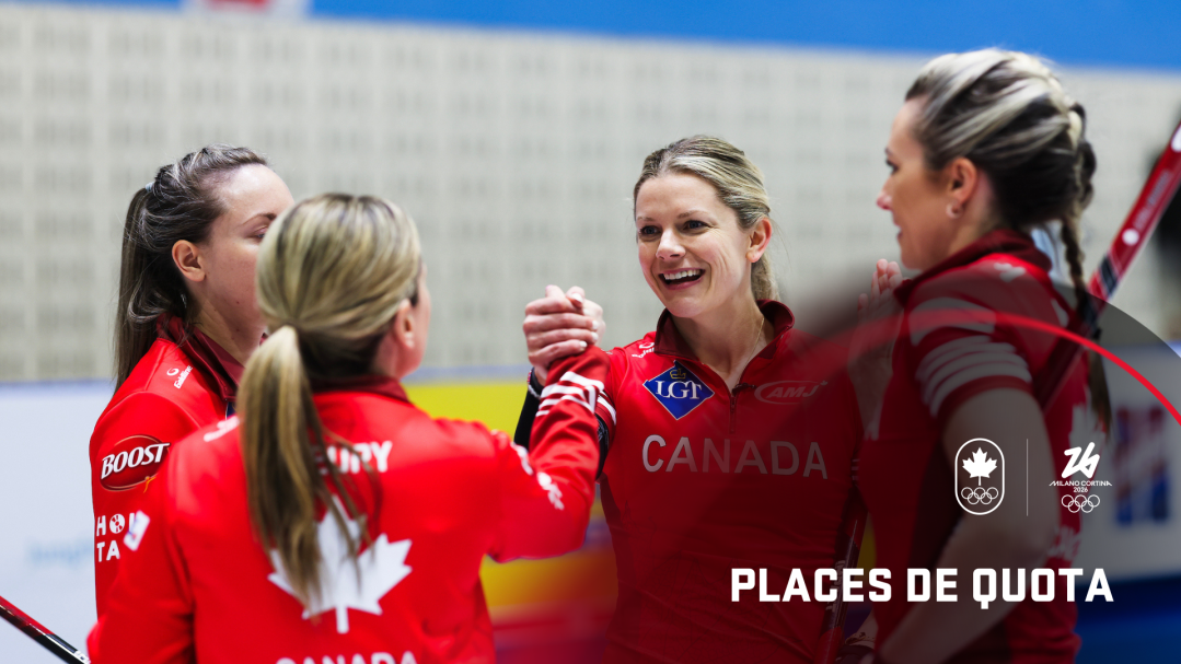 Un montage visuel pour confirmer la place du Canada en curling féminin à Milano-Cortina 2026.