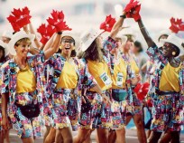 Canadian athletes march in opening ceremony