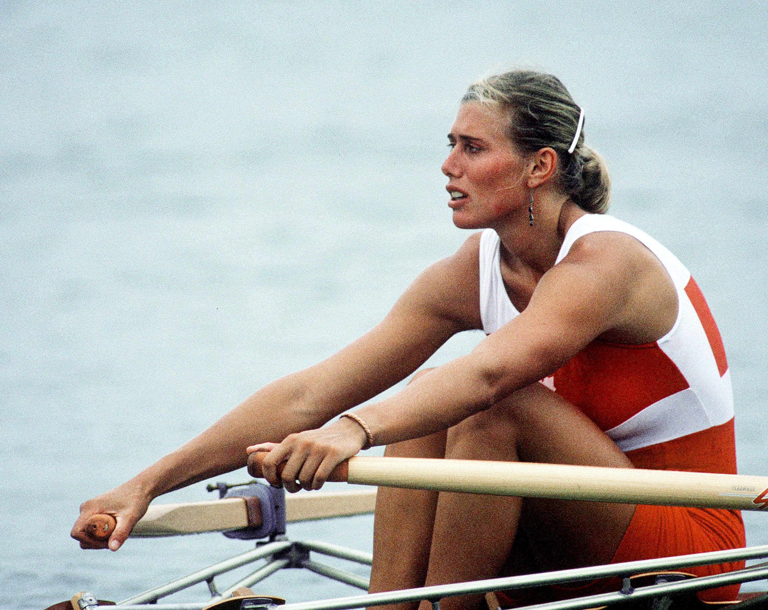 Canada's Silken Laumann competing in the rowing event at the 1988 Olympic games in Seoul. (CP PHOTO/ COC/ Cromby McNeil)