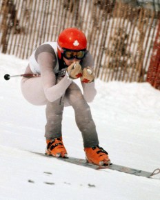 Steve Podborski races downhill