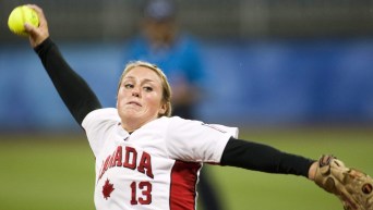 Danielle Lawrie winds up before throwing