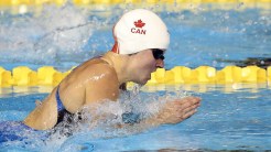 Martha McCabe swims at the 2015 Pan Am Games in Toronto.