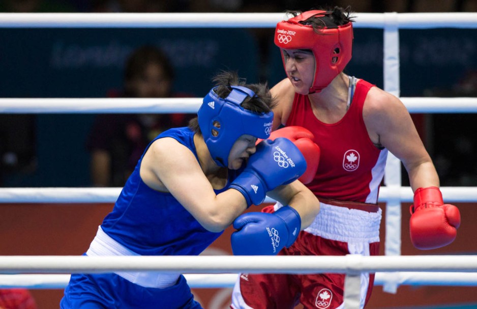 Mary Spencer fighting at London 2012