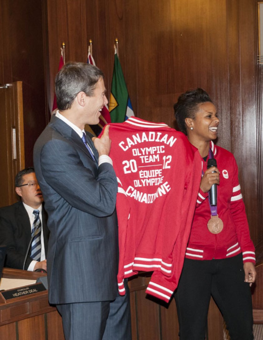 Mayor Robertson & Karina LeBlanc COC photo by Bayne Stanley