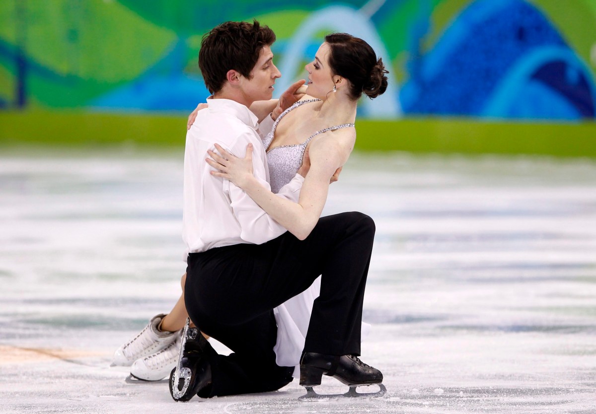 Tessa and Scott during a routine