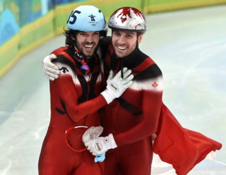 OLY MENS 500M SHORT TRACK François-Louis Tremblay & Charles Hamelin (Vancouver 2010)