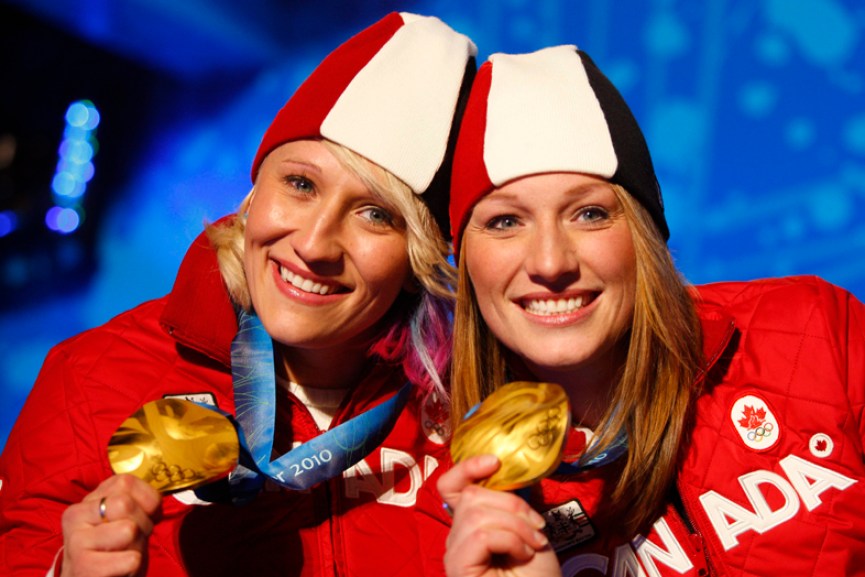 Kaillie Humphries,Heather Moyse ,Helen Upperton ,Shelly-Ann Brown Kaillie Humphries & Heather Moyse (Vancouver 2010)
