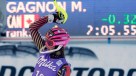 Marie-Michele Gagnon finishes with the top time in Austria.