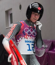 Kimberley McRae competes in luge