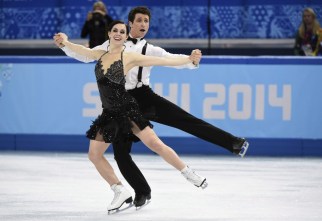 Tessa and Scott during a routine