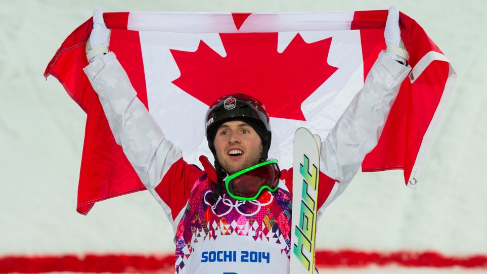 Alex Bilodeau on the podium.