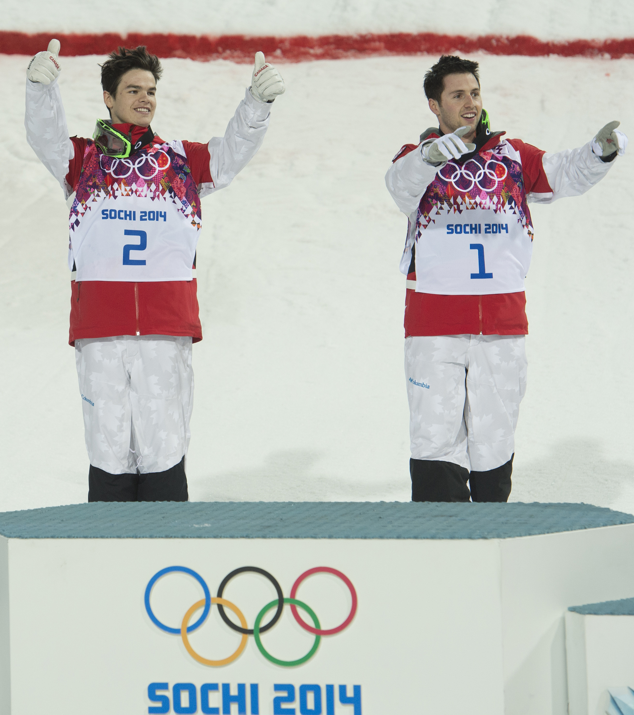 Kingsbury and Bilodeau on the podium