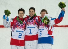 Kingsbury and Bilodeau on the podium