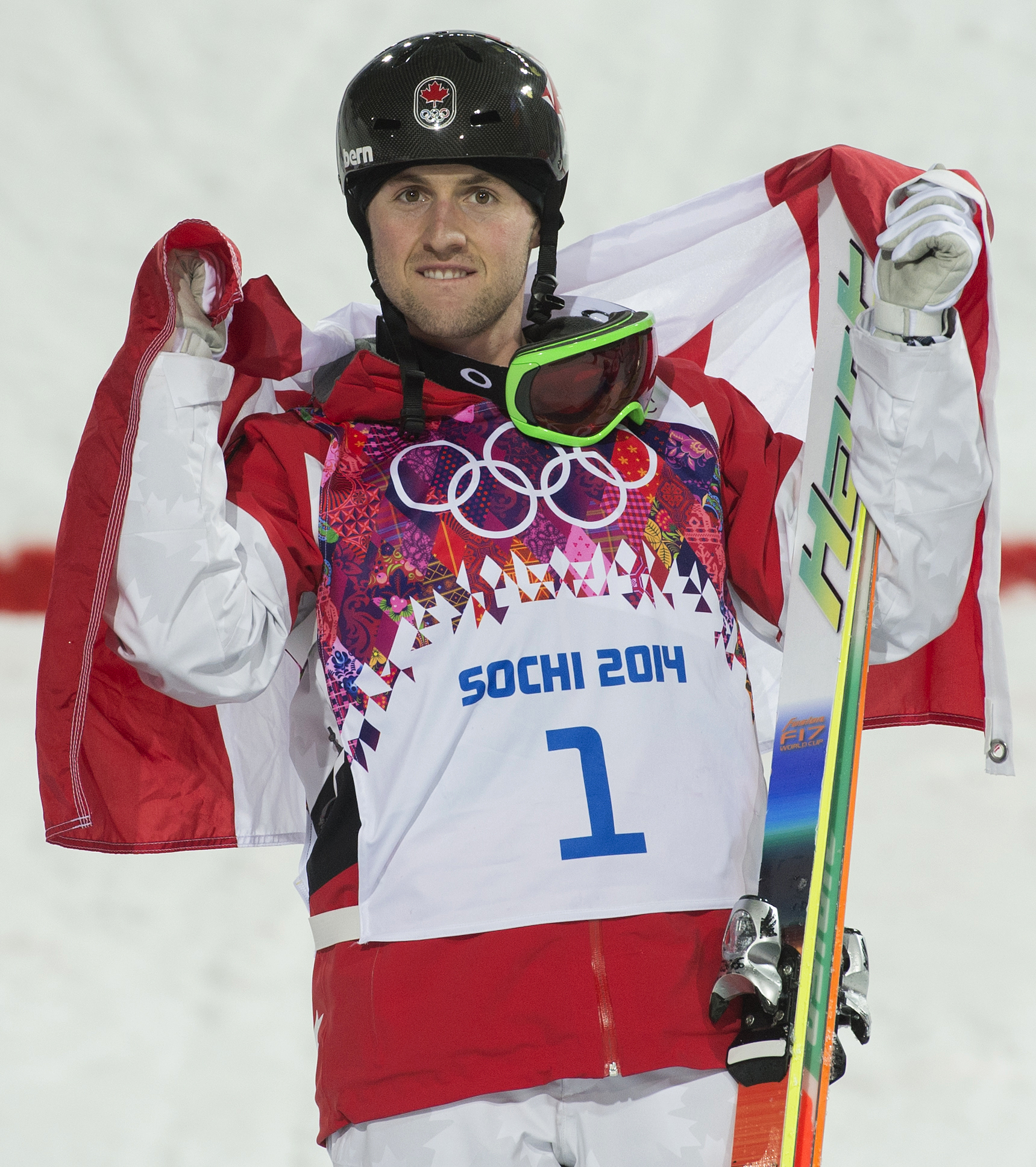 Bilodeau on the podium