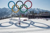 Daria Gaiazova competes in the Ladies' 4x5km Rela