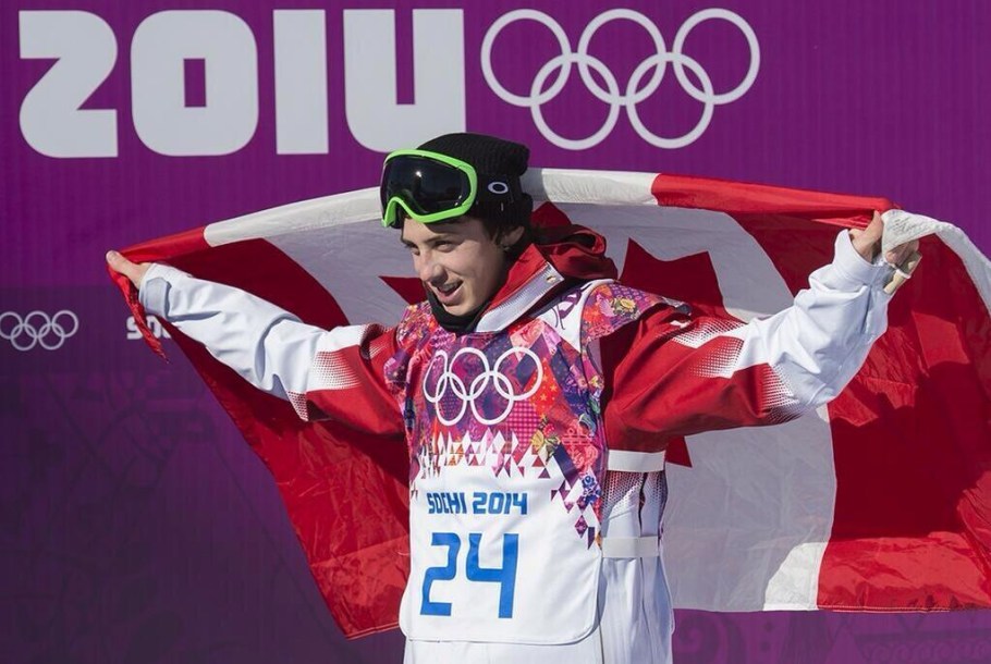 McMorris celebrates his bronze medal win