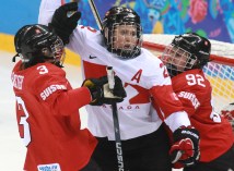 Canada's women's hockey team plays Switzerland