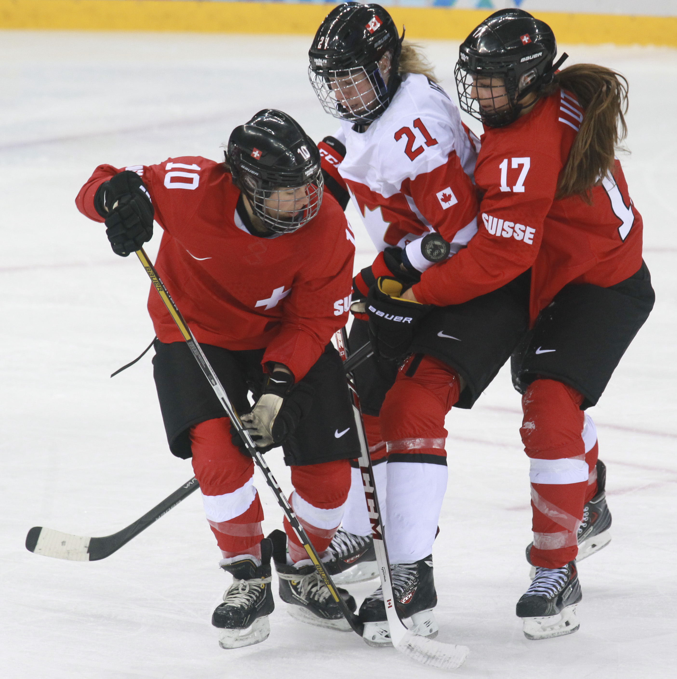 Canada's women's hockey team plays Switzerland