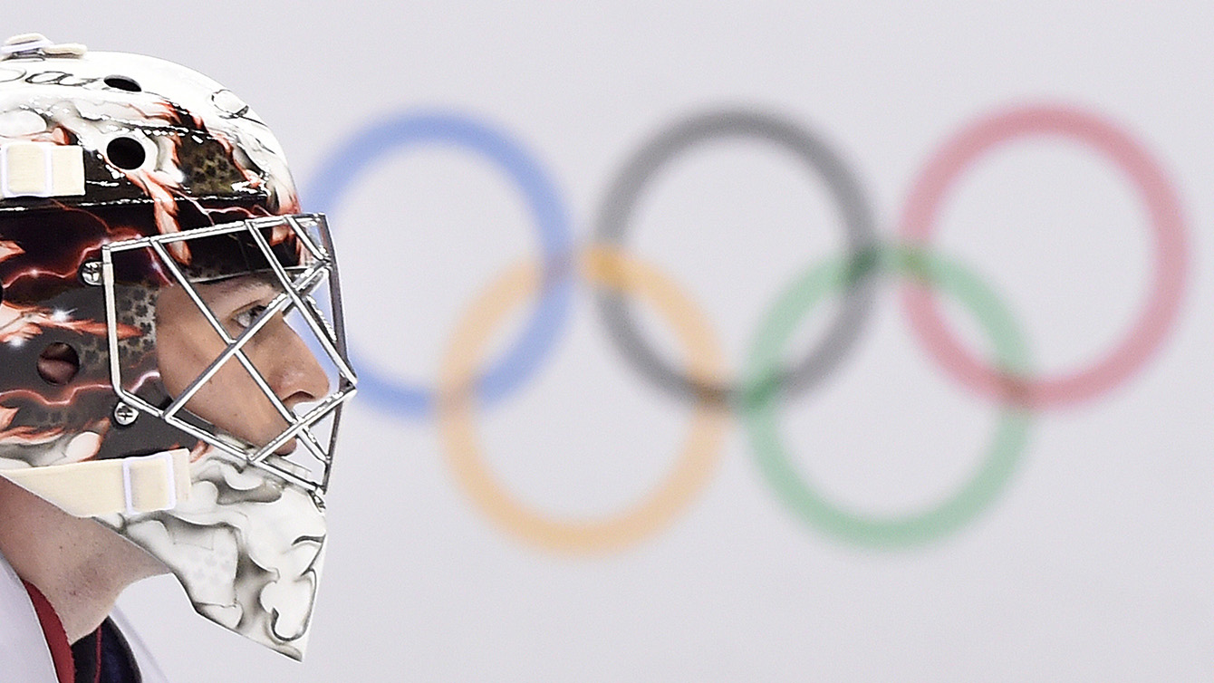 Carey Price at Sochi 2014.