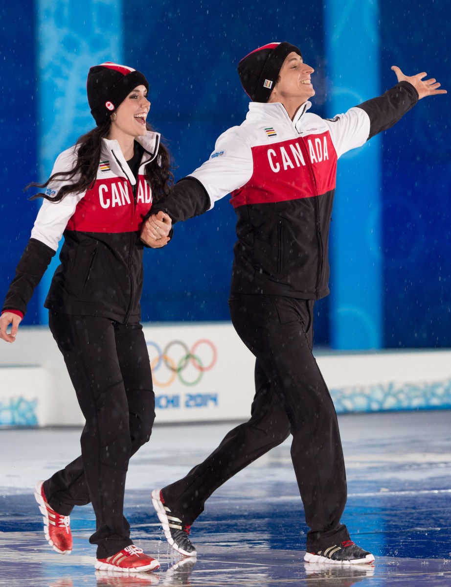 Tessa and Scott during a routine