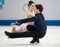 Tessa and Scott during a routine