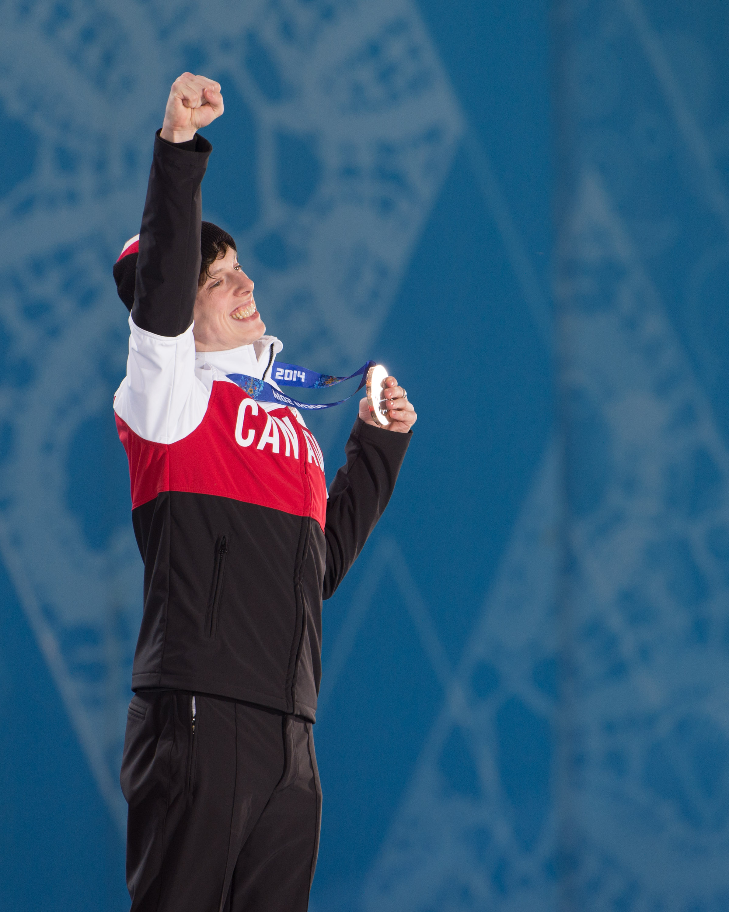 Athlete on the podium