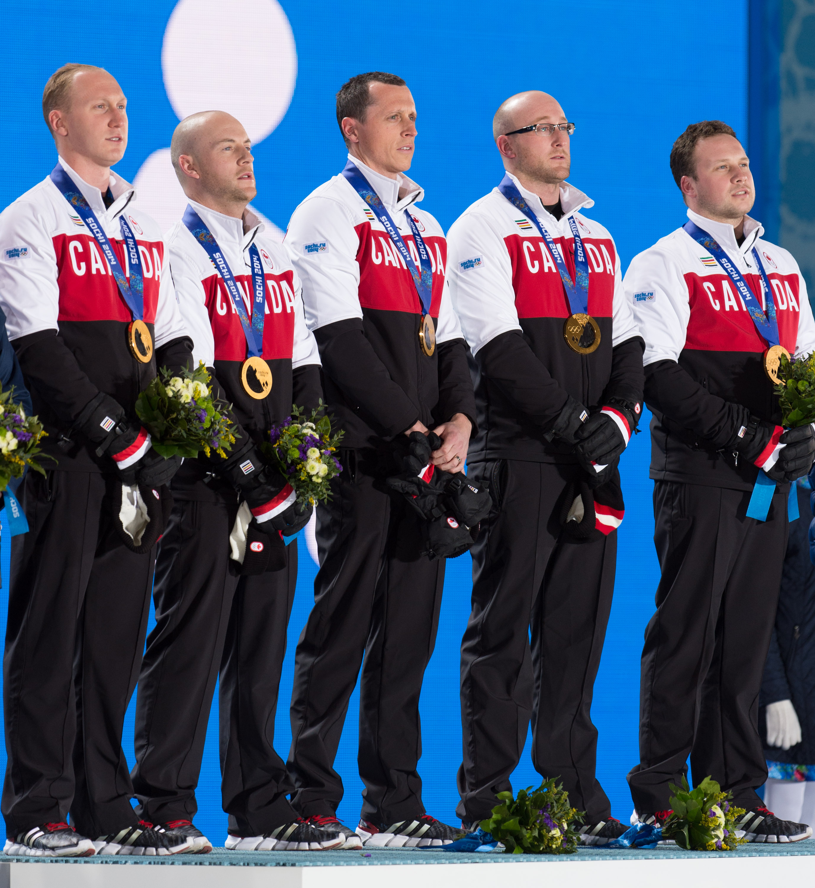 Athletes on the podium