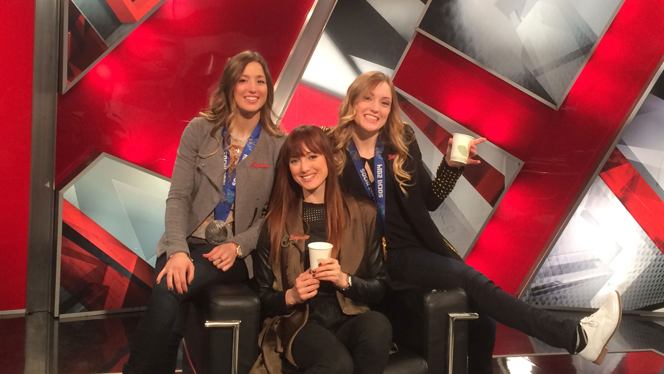 One of the Dufour-Lapointe intro takes for "Family Feud."