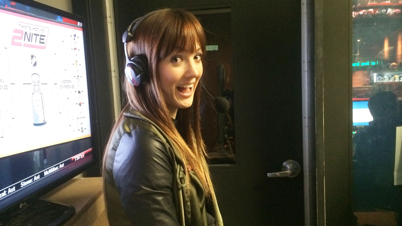 Maxime in the first of nearly a dozen media interviews during the day.