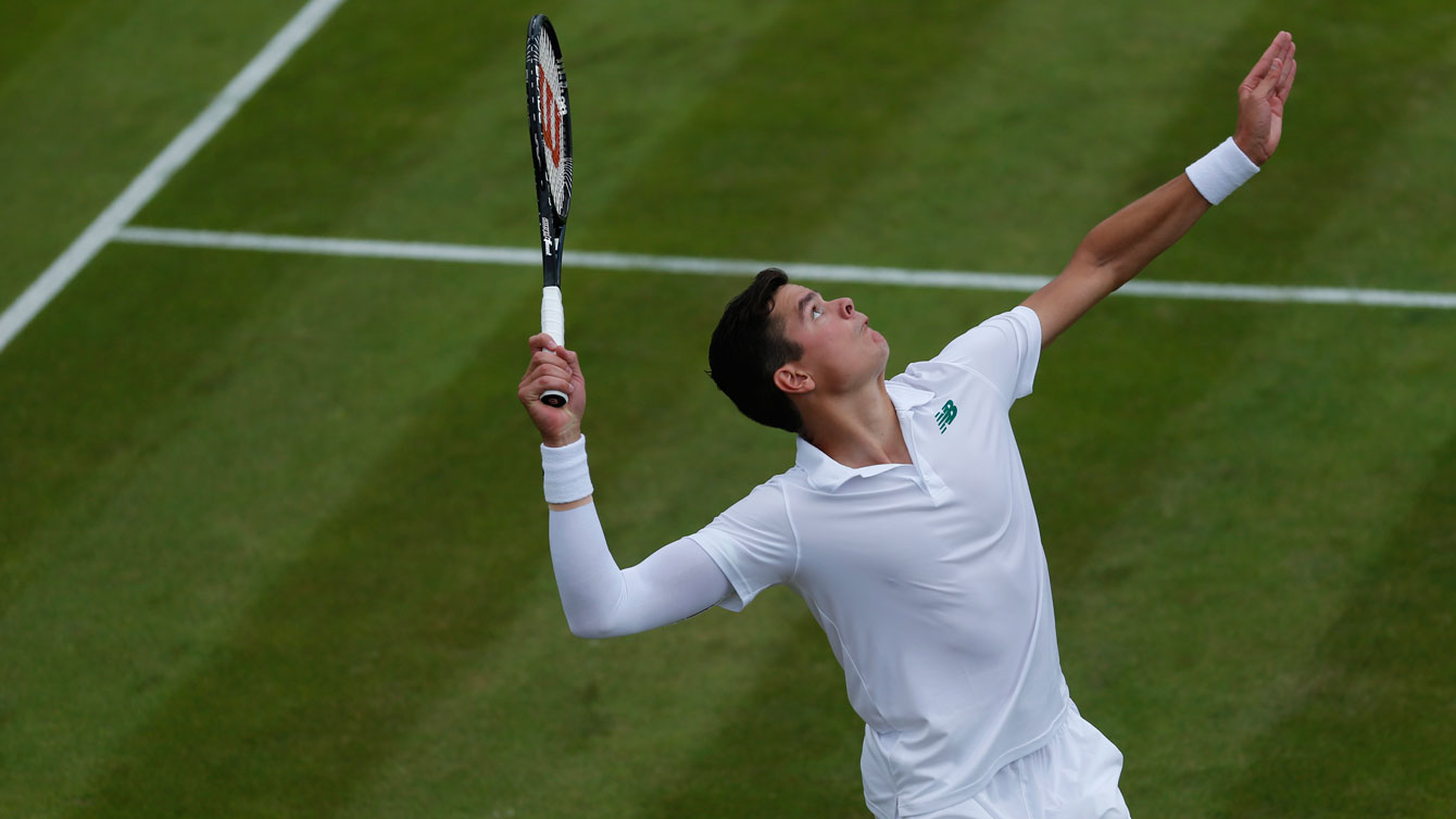 Milos Raonic climbed to sixth in the world - a Canadian record - in 2014. 