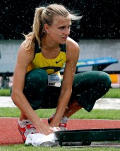 Theisen-Eaton competes at an NCAA event in 2010