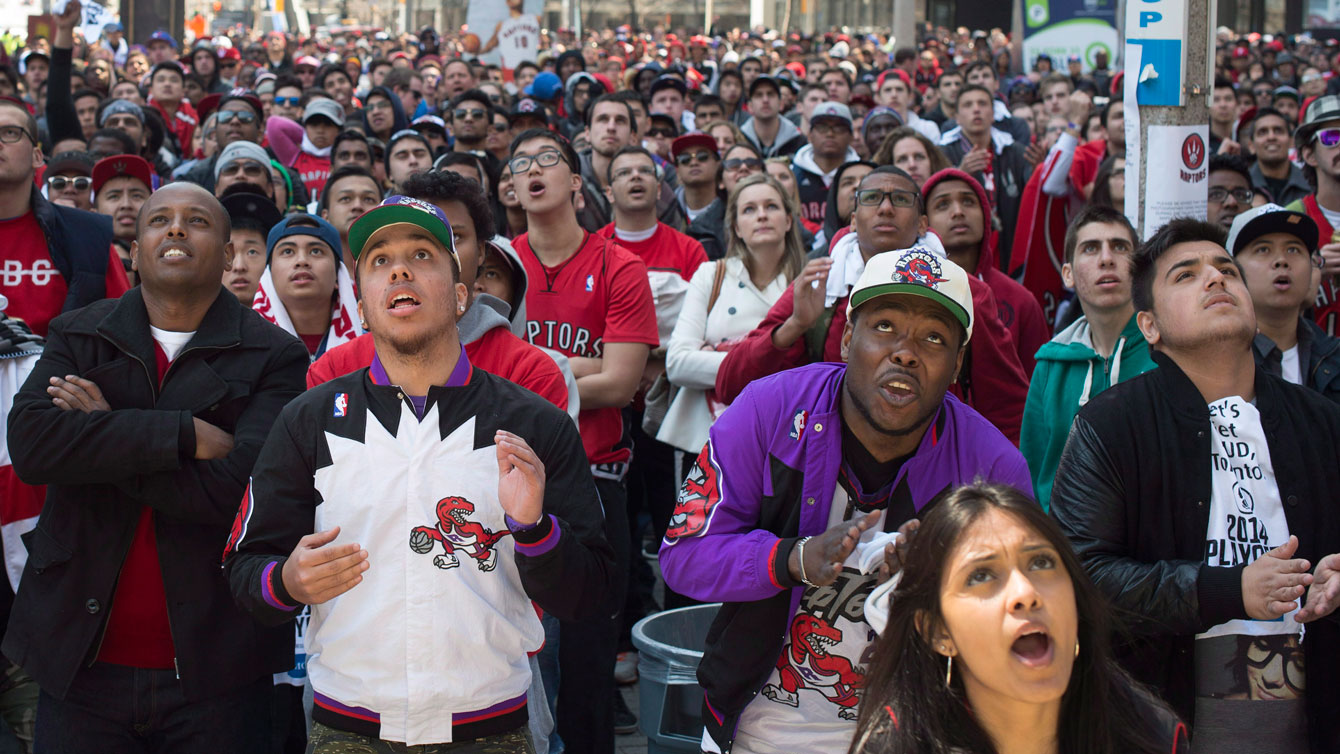 Raptors fans prefer to call Maple Leaf Square, outside the Air Canada Centre, "Jurassic Park."
