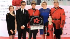 Hayley Wickenheiser has five Olympic medals (four gold). She was on hand to receive her star with family members and a 10-year old special guest, Grace. Photo: canadaswalkoffame.com