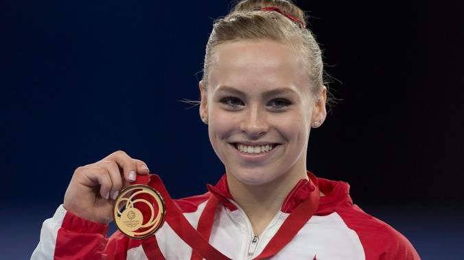 Black - Glasgow 2014 Elsabeth "Ellie" Black is emerging as an elite gymnast, she won three medals at Glasgow, one of each colour.